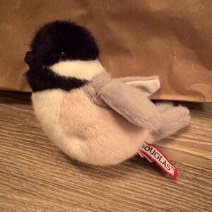 Douglas Plush Chickadee Stuffed Animal - Black and Gray